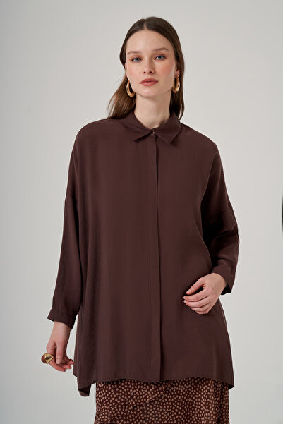 Nuss Oversize Basic Summer Shirt 3001 Brown