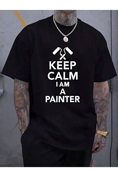 9TAY تي شيرت صيفي كلاسيكي للرجال والنساء من القطن 100% بطبعة Keep Calm I'm A ...
