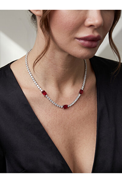 Valmont Accessories Red Waterway Women's Necklace - Wedding, Henna, Engagemen...
