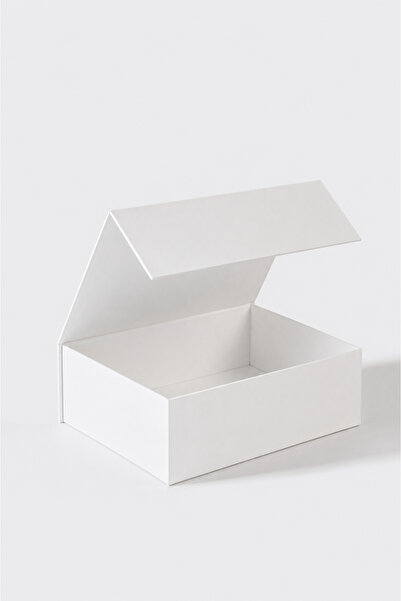 Miligram Paper 35x25x12 cm Beyaz Mıknatıslı Sert Mukavva Kutu