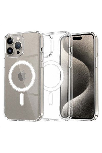 Techsuit Husă pentru iPhone 15 Pro Max, MagSafe Pro, albastru - transparent