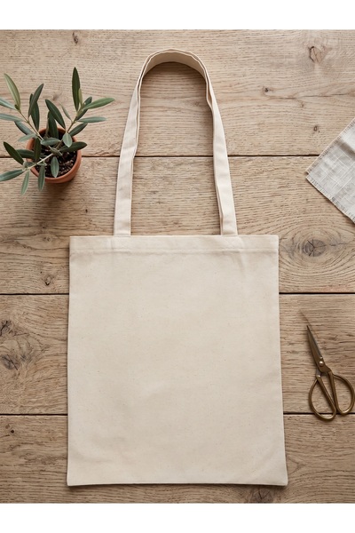 Smyrna 250 Pieces of Unprinted Raw Cloth Bags, 100% Cotton, Ribs Fabric, Suit...