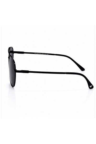 Fumes Velocity Polarized Aviator Sunglasses for Men & Women, Black Metal Frame with Smoke Polarized UV400 Lenses | Model 6322