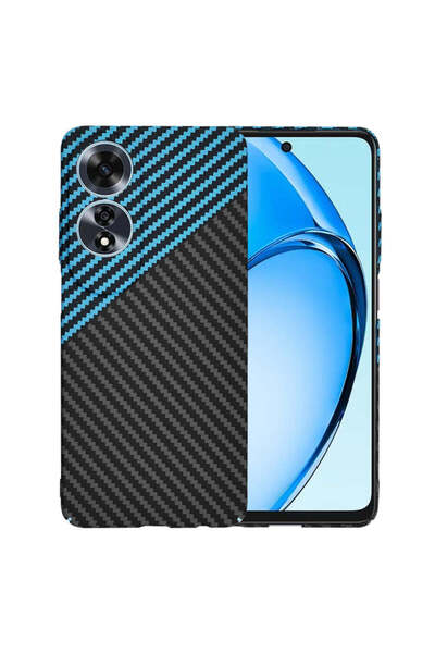 Techsuit Husă pentru OPPO A60 4G, Carcasă din fibră de carbon, albastru - alb...