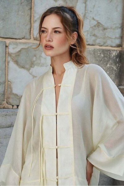MareandCo Chinese Button Detailed Long Sleeve Shirt