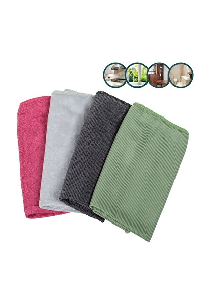 Jumbo Set lavete de curățare din microfibră, 4 bucăți, 34x34cm – ștergere rap...