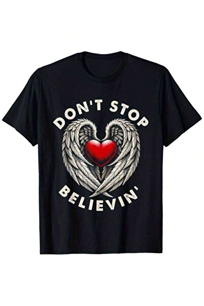 9JY Don't Stop Believing Vintage 90s Music T-Shirt Distressed Retro Tee With ...