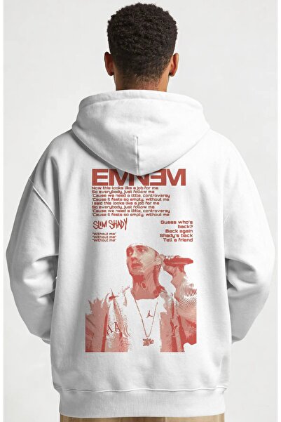 SEVBANO Eminem Rapper Singer Back Printed Unisex Oversize Combed Cotton Hoodie