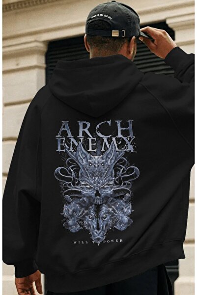 SEVBANO Arch Enemy Rock Metal Music Group Hanorac premium oversize unisex cu ...