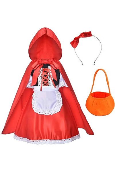 TAPIT Halloween Little Red Riding Hood costume set, comprising a dress, apron...