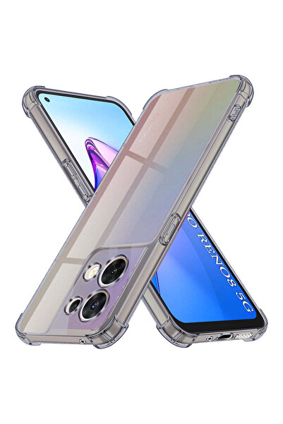 Techsuit Husă pentru OPPO Reno8, din silicon transparent, rezistentă la șocur...