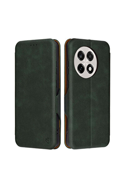 Techsuit Husă pentru OnePlus 13R, Safe Wallet Plus, negru - verde