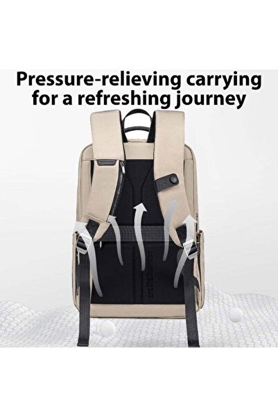 Arctic Hunter 17-inch Laptop Backpack Durable Anti-Theft Premium Water-resistant Shoulder Laptop Daypack for Office Business Travel College School, B00810, Khaki