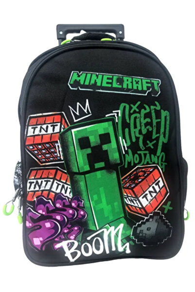 MINECRAFT Metro Art Boom rucsac școlar cu roți, geantă de 46 cm