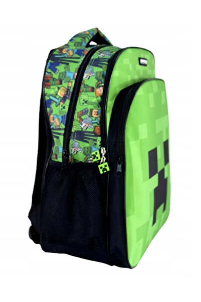 MINECRAFT Green Face ghiozdan școlar, geantă 40 cm