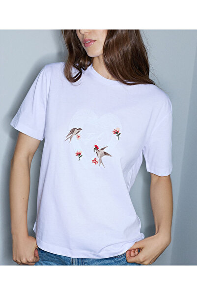 İpekyol Monogram nakışlı tişört