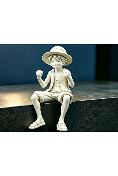 MRCONLİNE3DBASKI One Piece Monkey D. Luffy Oturan Figür - 3D Yazıcı Baskı Otr...