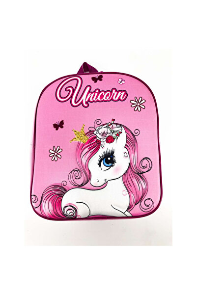UNICORN Pink Blossom 3D Backpack , Bag 30 cm
