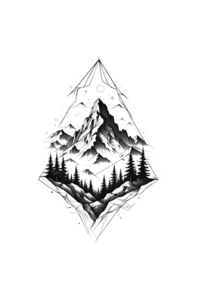 FlashTattoosRomania Tatuaj temporar, Tatuaje flash România, Vârf de munte, re...