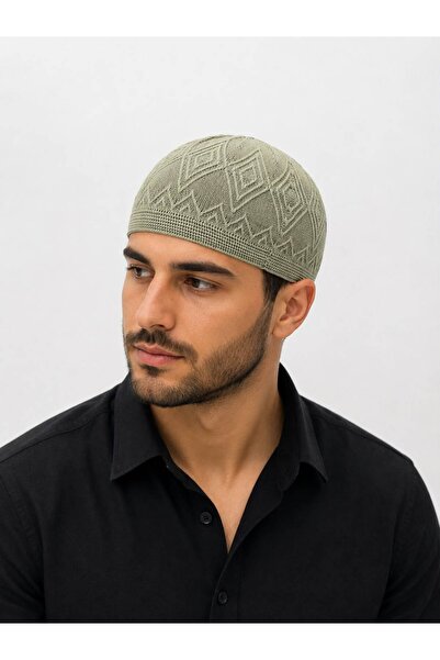 Takke ®Saltanat Premium Örgü Erkek Namaz Takkesi