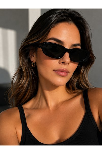 Bymiel Geometric Transparent Frame Glass Uv400 Sunglasses