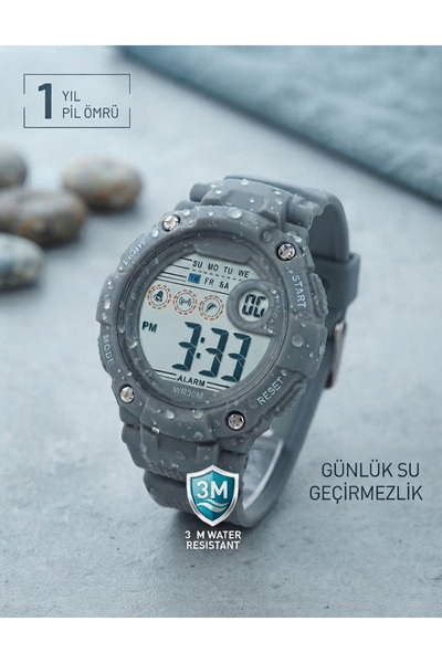 Pasaj Go Su Geçirmez Pro-Active Dijital Spor Erkek Genç/çocuk Kol Saati Krono...