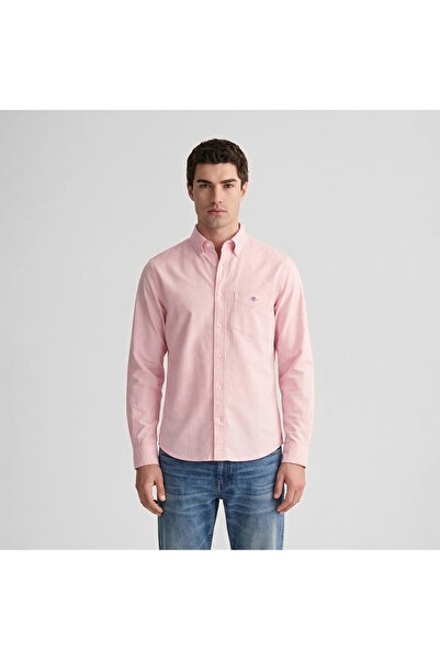 Gant Men's Pink Regular Fit Logo Shirt