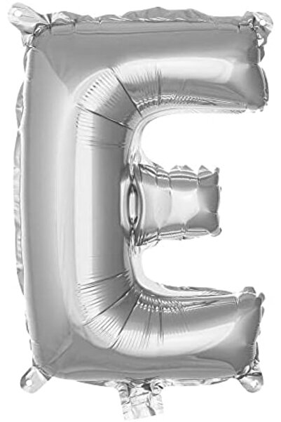 Yıldızan Albemo Letter E 16 Inch Silver Color Foil Balloon 36 cm (Silver) 888483