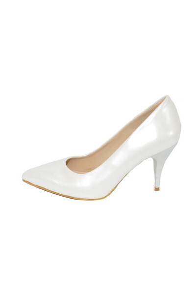 OEM Pantof rafinat, nuanta de ivory, toc jos, varf ascutit chic