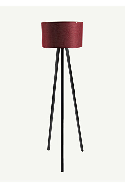 Bella Maison Peggy Demonte Tripod Lambader Bordo-Siyah (36x36x140 cm)