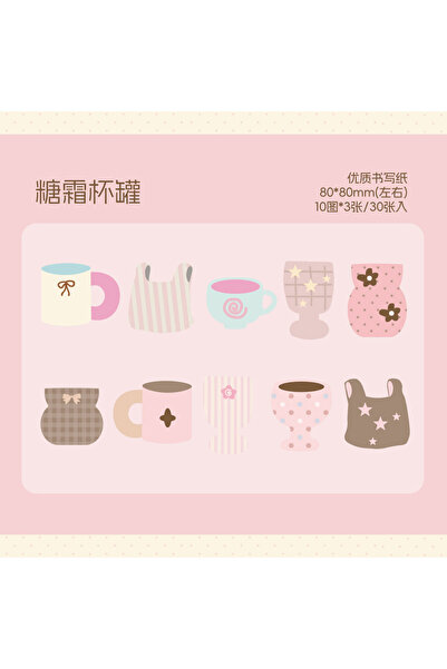 Choice3 2 30pcs Korean Sticky Notes Aesthetic Journaling Paper Memo Pad Pack ...