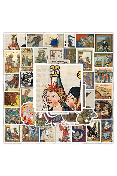 Choice 50PCS 50PCS Retro Medieval Art Poster Pattern Sticker DIY Phone Laptop...