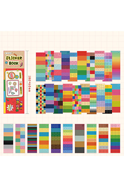 Choice S31278-2 Mr.Paper 30 Sheets/Book Color Swatch Basic Sticker Book, Past...
