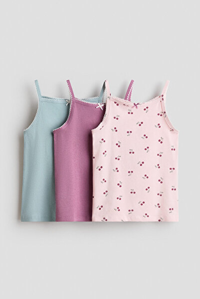 H&M 3'lü Pamuklu ve Askılı Üst