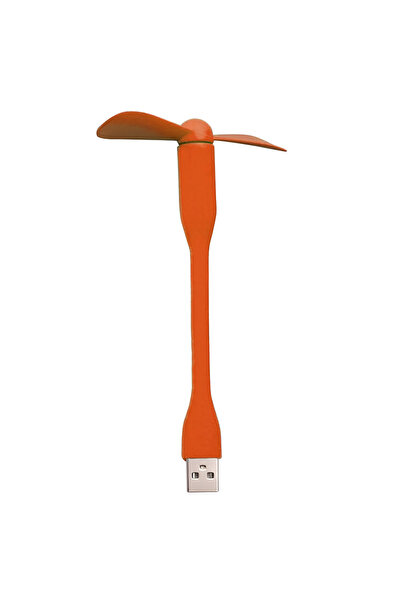 Techsuit Мини USB вентилатор (TUF1) - Преносим, гъвкав, огъваем, 5V - Оранжев...