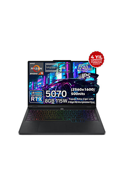 LENOVO Legion Pro 5 Ryzen 9 8940HX 64GB 1TB SSD 16" WQXGA 240Hz RTX 5070 8GB ...