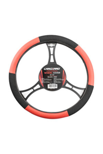 CarGuard Car steering wheel cover – black / red –