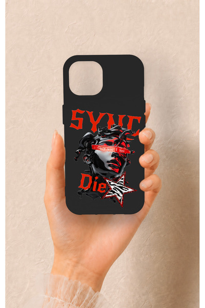 Vip Case iPhone 15 Uyumlu Sync Die Desenli Silikon Kılıf