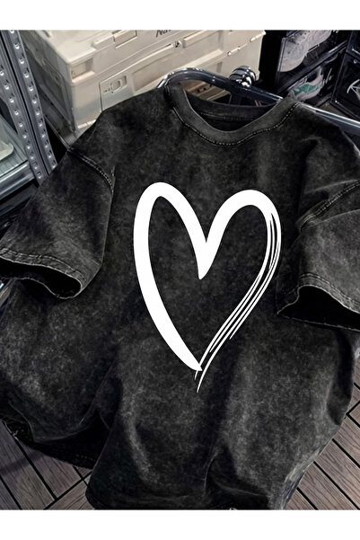 HOFFNUNG Unisex Oversize Vintage Washed Street Style Μόδα του δρόμου Βαμβακερ...