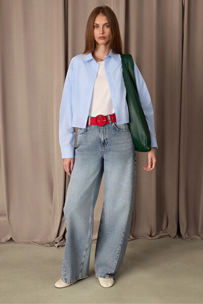 Touché Privé Pleated Striped Shirt