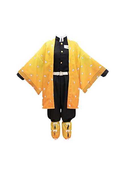 Funny Party Shop Costum Anime Demon Slayer, Zenitsu Agatsuma, multicolor, 11-...