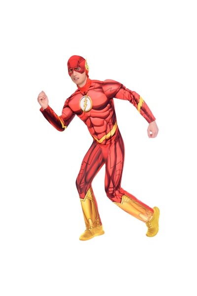 Funny Party Shop Costum de carnaval Flash pentru adulți, clasic, L