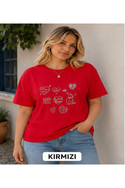 3S MODA تي شيرت مطبوع رقميًا من Big Size Basic Cat