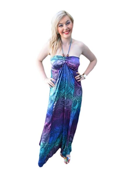 OEM Rochie maxi, care se leaga dupa gat cu un snur