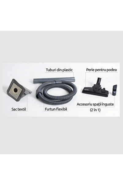 ALBATROS Aspirator cu sac Zenit, putere motor 900 W, -type, culoare alb si negru