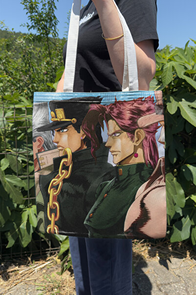 ZipZap Jojo V1 Summer Winter Double-Sided Canvas Printing Tote Bag Anime Bag