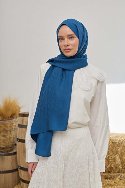 Şalland Na'I Pure D Pattern Shawl Petrol