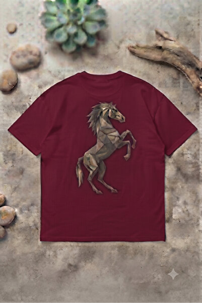 UNCİA OUTDOORS Tricou unisex pentru bărbați/femei, cu imprimeu cu cai, cu gât...