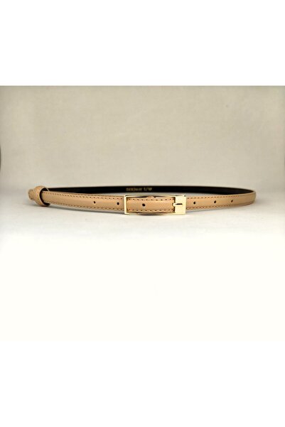 DERİMAY Elegantly Designed Thin 1 cm Women's Belt with Minimal Buckle, Compat...