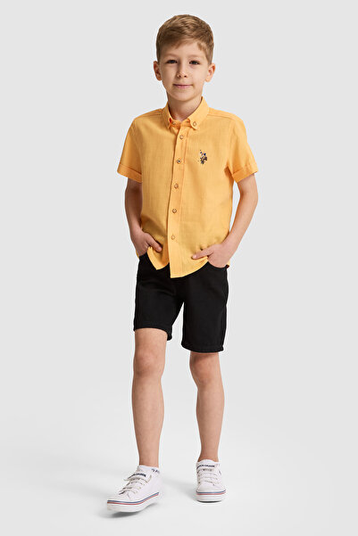 U.S. Polo Assn. شورت جينز أسود للأولاد 50324822-DN0027
